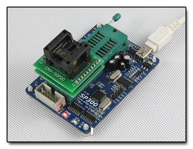 Programator SP300U uniwersalny USB ISP do pamięci Flash, szeregowych mikrokontrolerów MCU