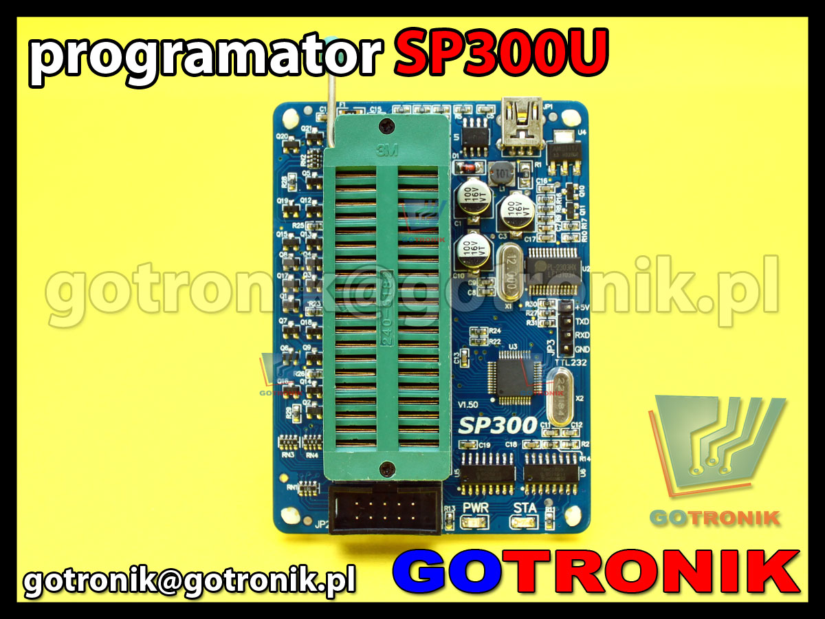 Programator SP300U uniwersalny USB ISP do pamięci Flash, szeregowych mikrokontrolerów MCU