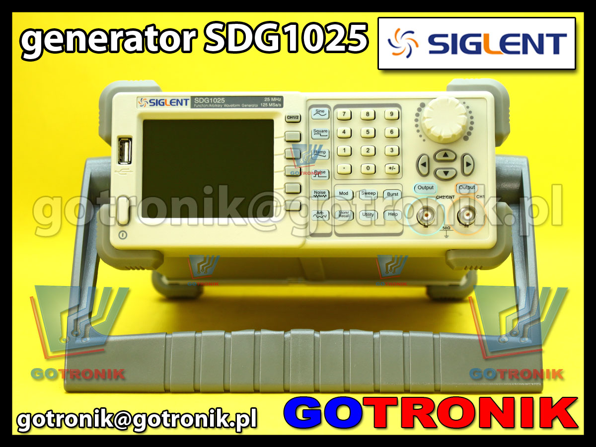 geranator funkcyjny arbitralny DDS model SDG1025 produkcji Siglent