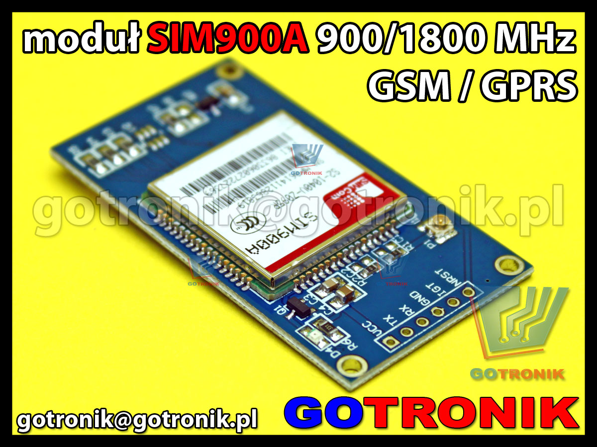 moduł SIM900A 900/1800 MHz  GSM/GPRS IPX