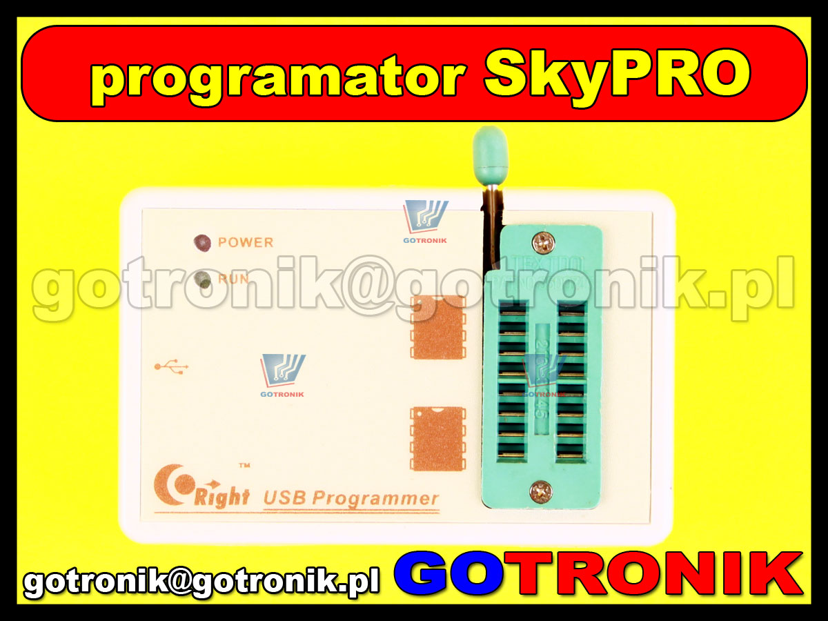 programator SkyPRO do pamięci szeregowych i2c, spi, microwire, data flash, HCS200, michrochip, keelog