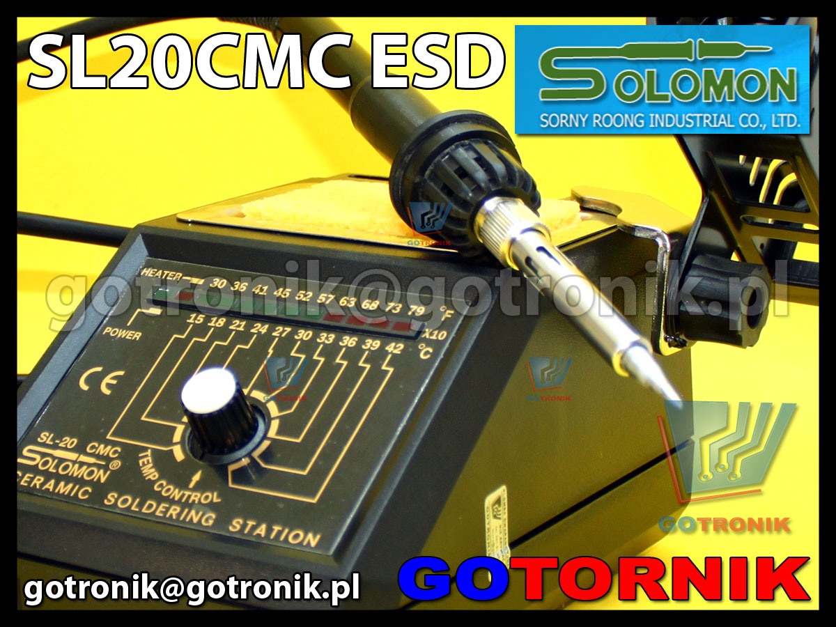 SL20CMC w wersji ESD stacja lutowniczna produkcji SOLOMON