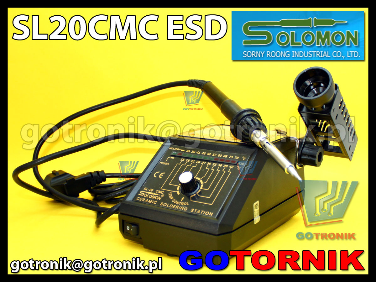 SL20CMC w wersji ESD stacja lutowniczna produkcji SOLOMON