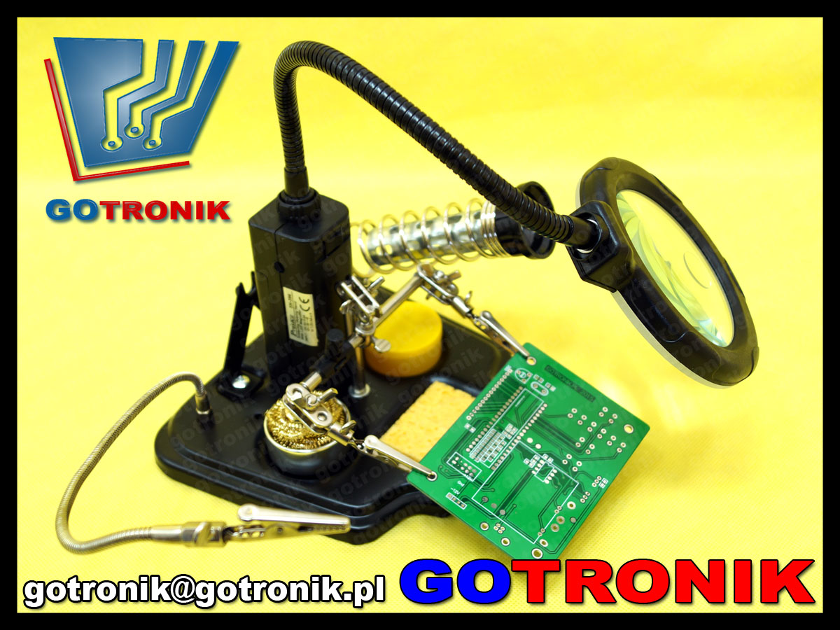SN-396 Proskits lampa lupa trzecia ręka uchwyt led