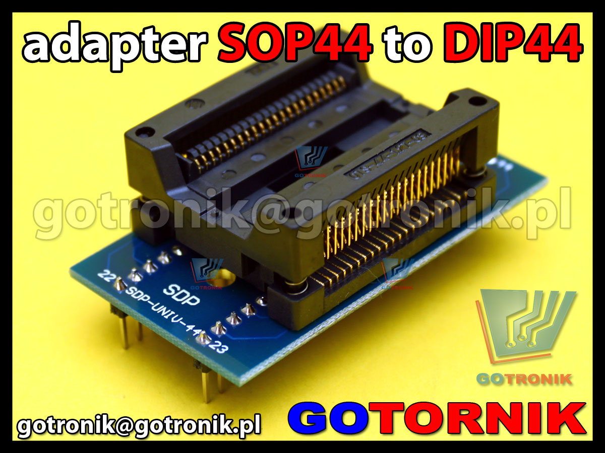 SOP44 to DIP44 adapter uniwersalny do programatorów pamięci 29F200, 29F400, 29F800