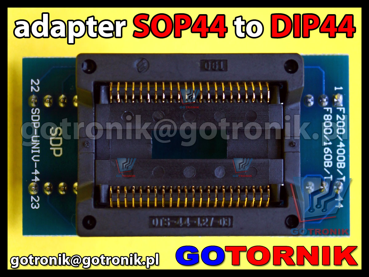 SOP44 to DIP44 adapter uniwersalny do programatorów pamięci 29F200, 29F400, 29F800