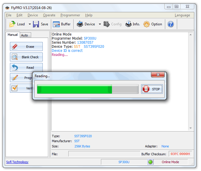 Fly PRO oprogramowanie dla programatora SP300U