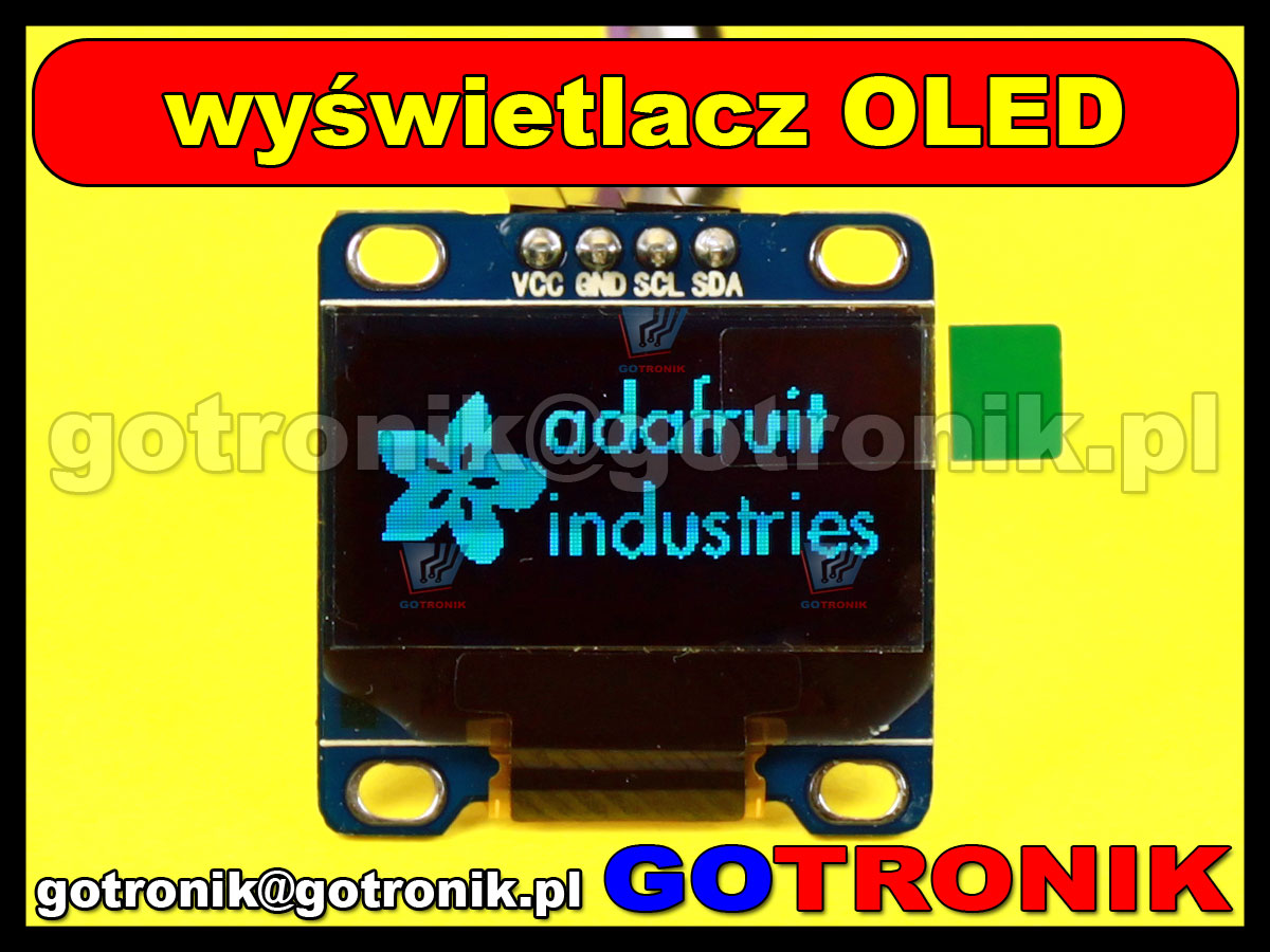 wyświetlacz OLED SSD1306 biały 128x64 i2c spi arduino