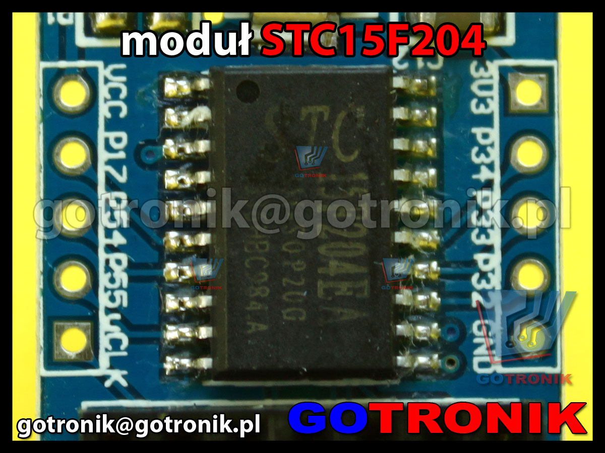 moduł z mikrokontrolerem STC15F204EA do układu NRF905 