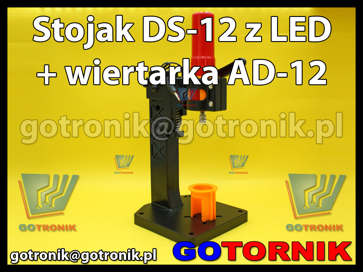 Stojak DS-12 LED + mini wiertarka AD-12