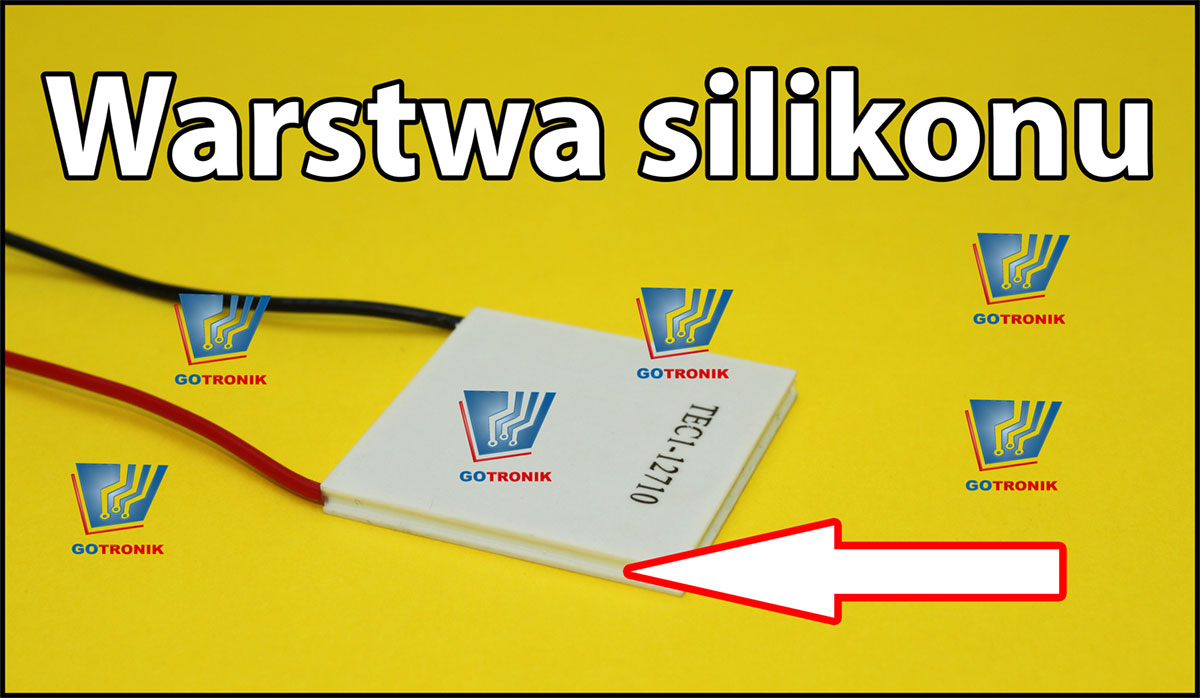 Ogniwa Peltiera TES zabezpieczone wartwą silikonu