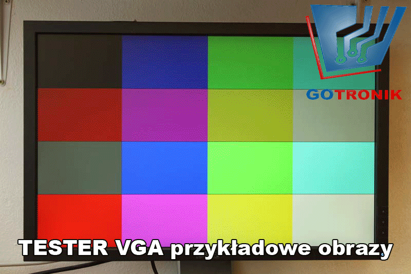 Tester VGA monitorów komputerowych LCD CRT