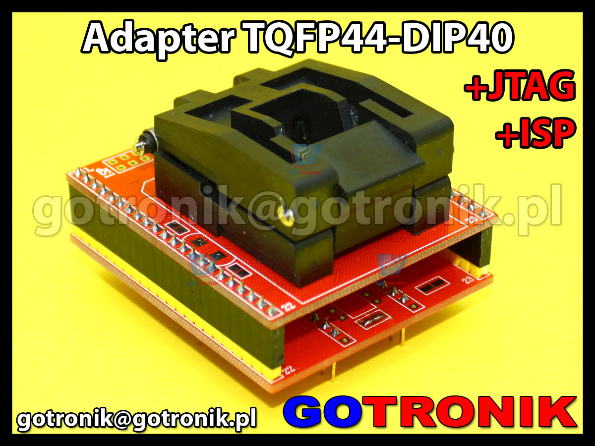 Adapter TQFP44 to DIP40 +ISP + JTAG 