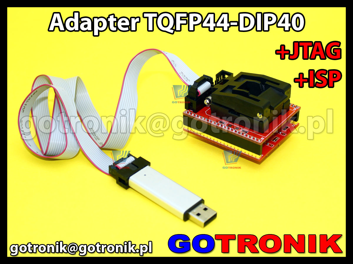 Adapter TQFP44 to DIP40 +ISP + JTAG 