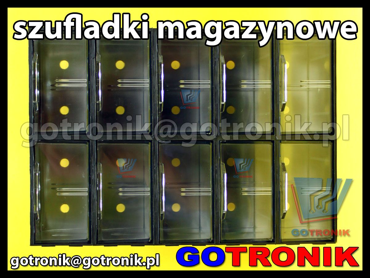 regał szufladkowy z 10 szufladkami z przegrodami szufladki magazynowe