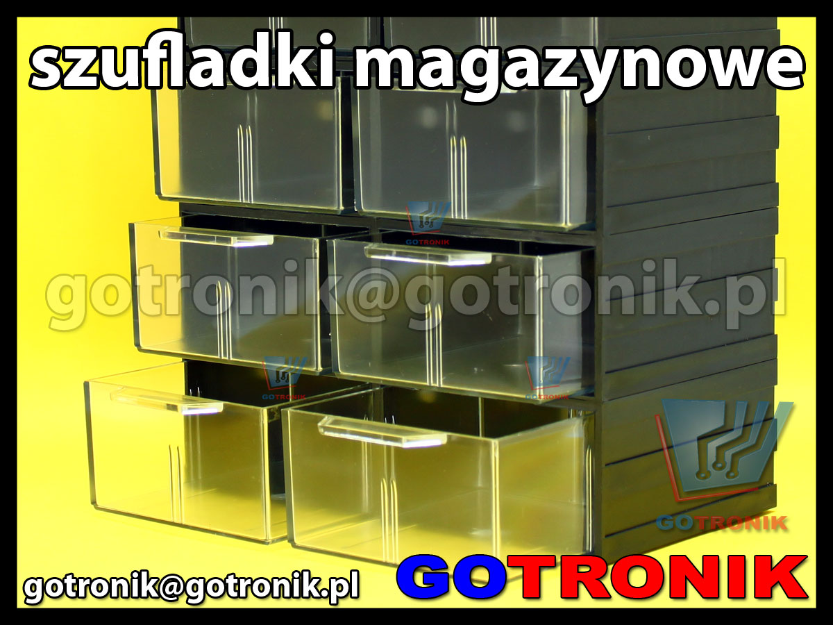 regał szufladkowy z 10 szufladkami z przegrodami szufladki magazynowe