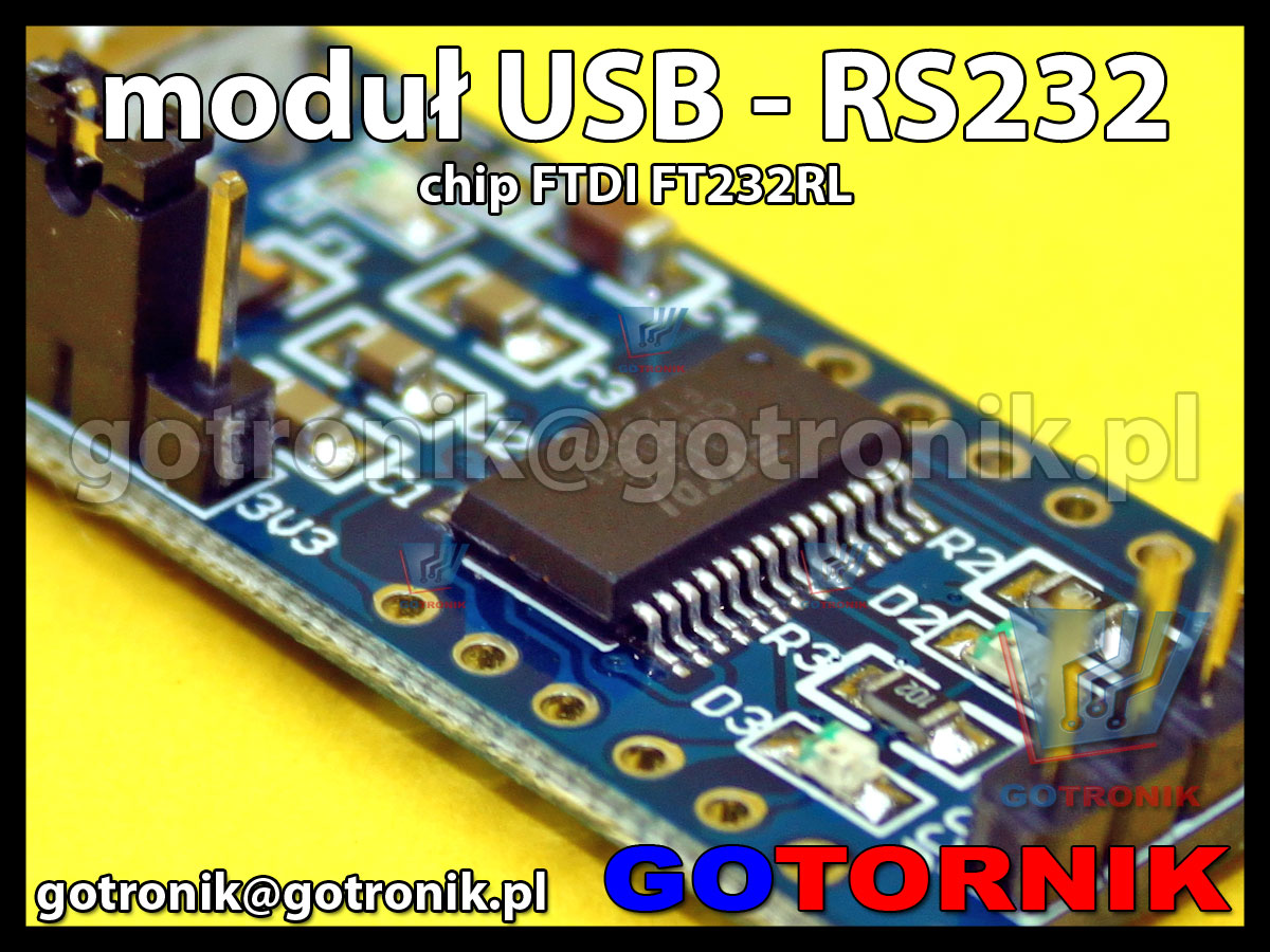 Konwerter USB - RS232 TTL układ FTDI FT232RL