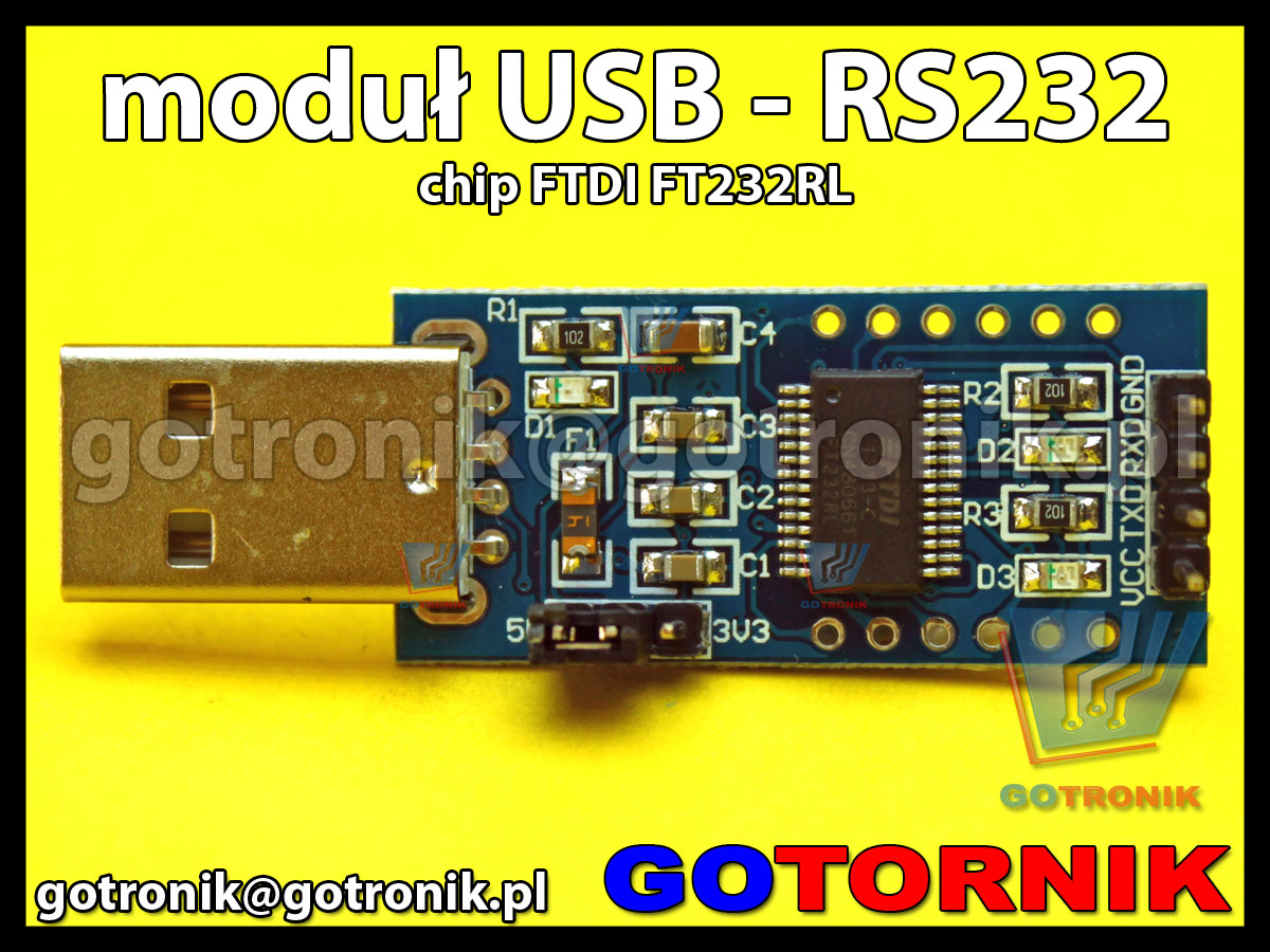 Konwerter USB - RS232 TTL układ FTDI FT232RL