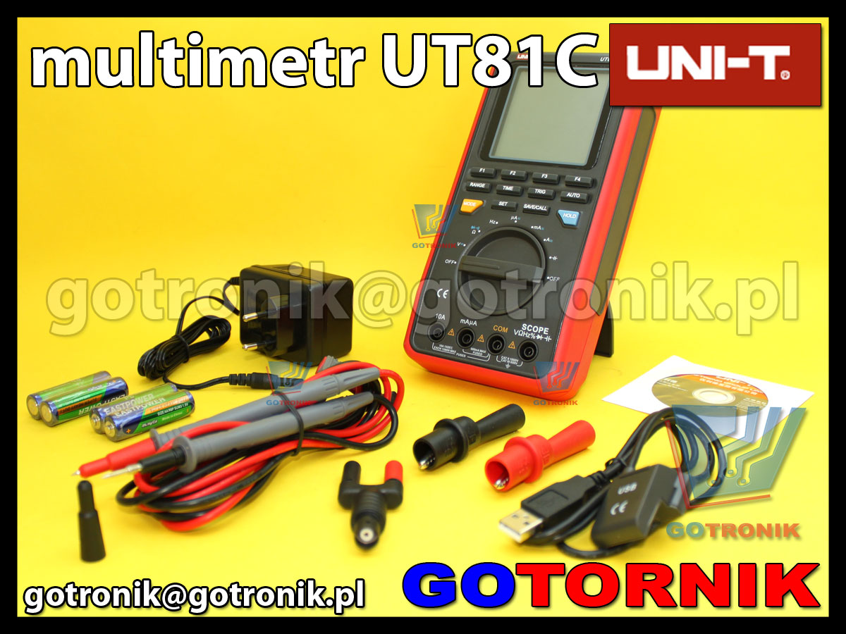 UT81C multimetr cyfrowy USB z wbudowanym oscyloskopem 16MHz produkcji Uni-T