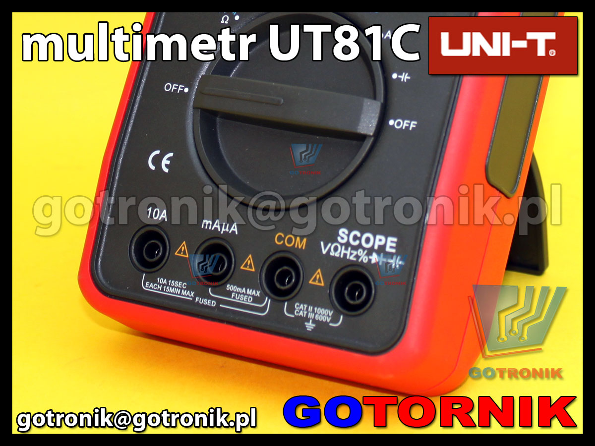 UT81C multimetr cyfrowy USB z wbudowanym oscyloskopem 16MHz produkcji Uni-T