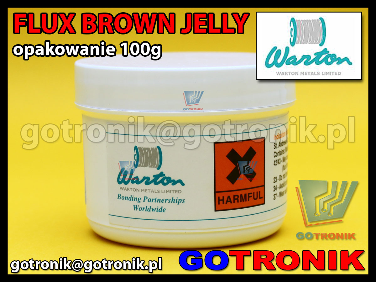 Topnik Flux Brown Jelly opakowanie: 100g Warton Metals Limited BGA