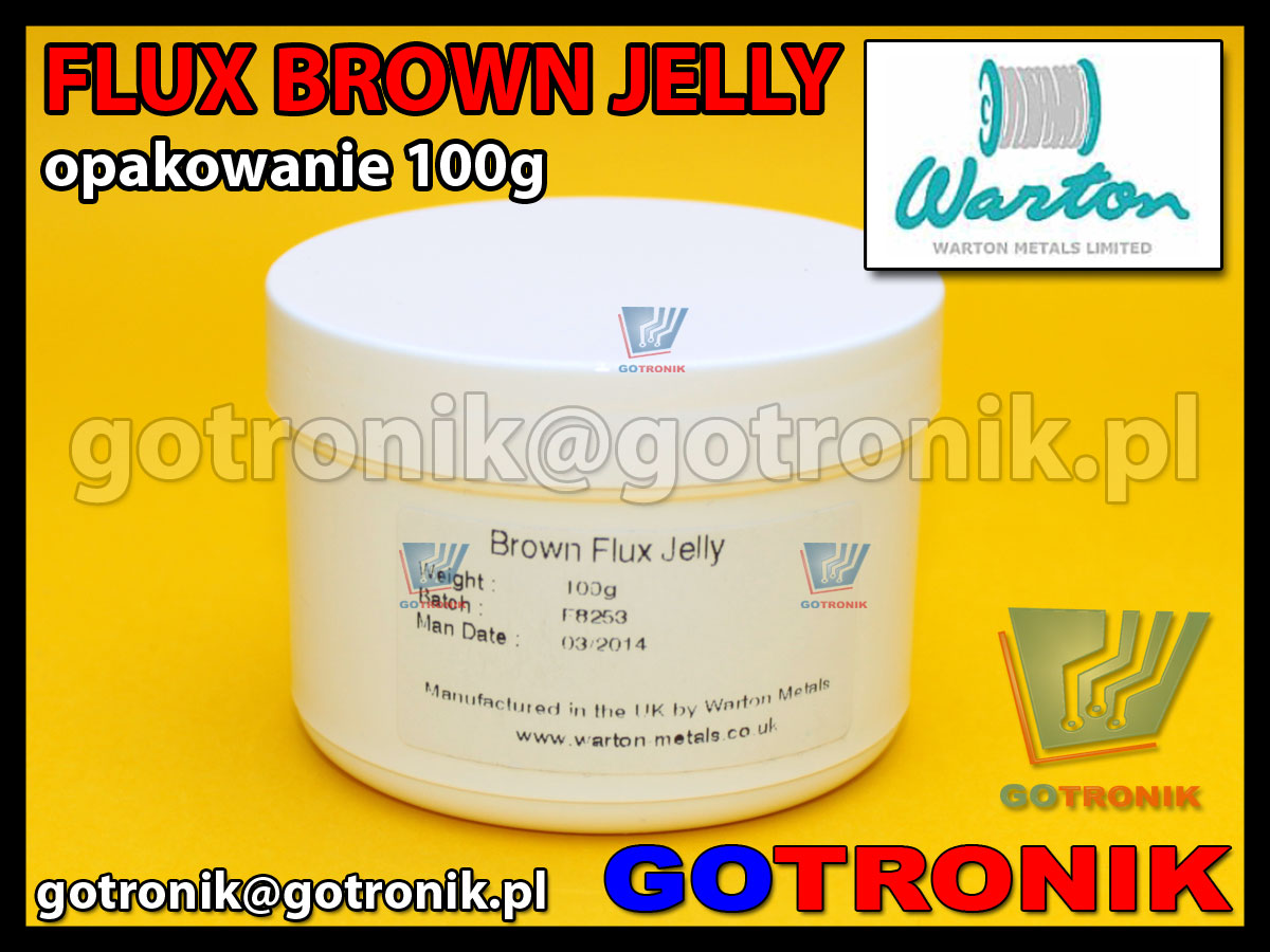 Topnik Flux Brown Jelly opakowanie: 100g Warton Metals Limited BGA