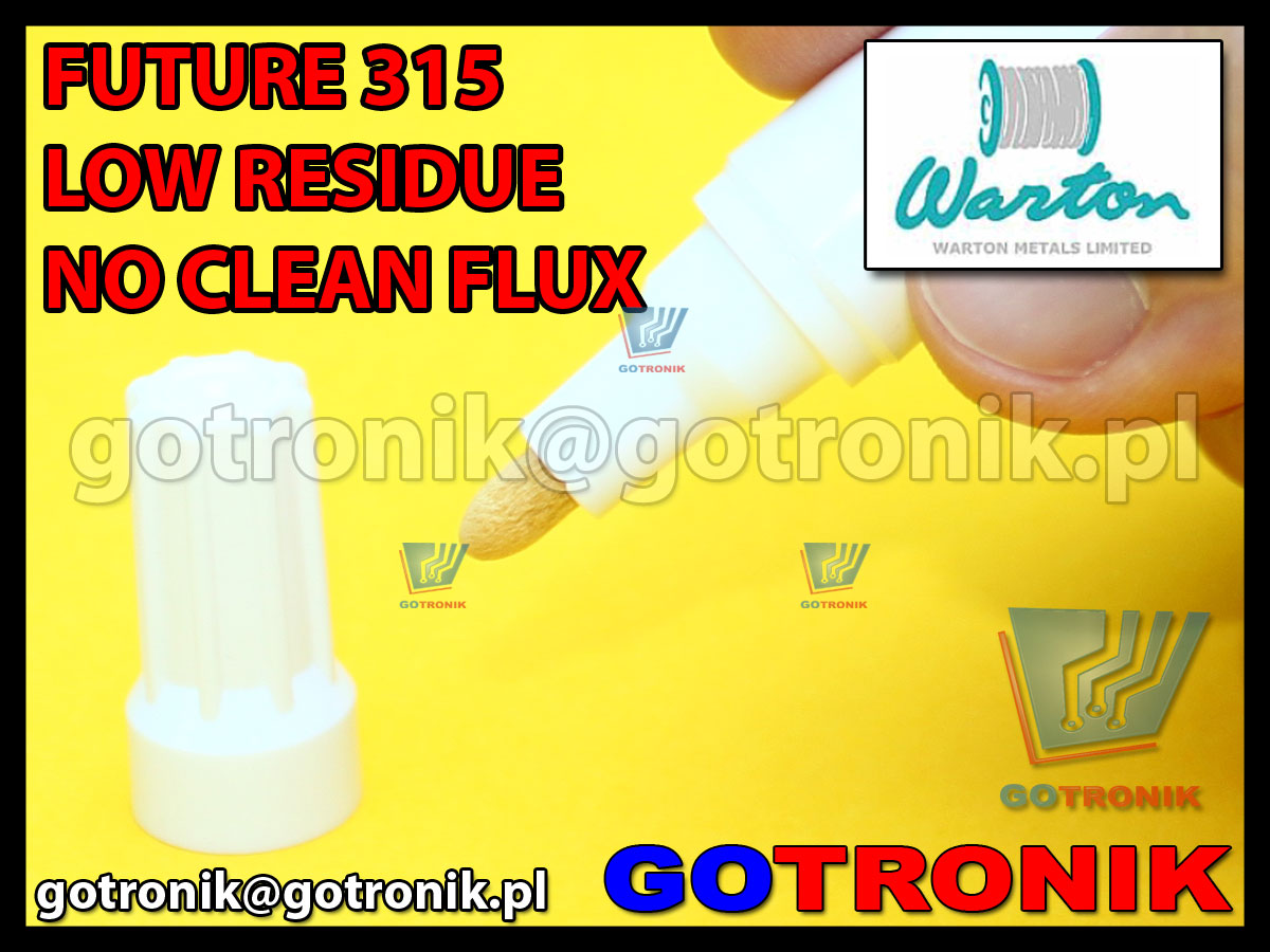 Topnik w pisaku FUTURE 315 LOW RESIDUE NO CLEAN FLUX pen Warton Metals Limited