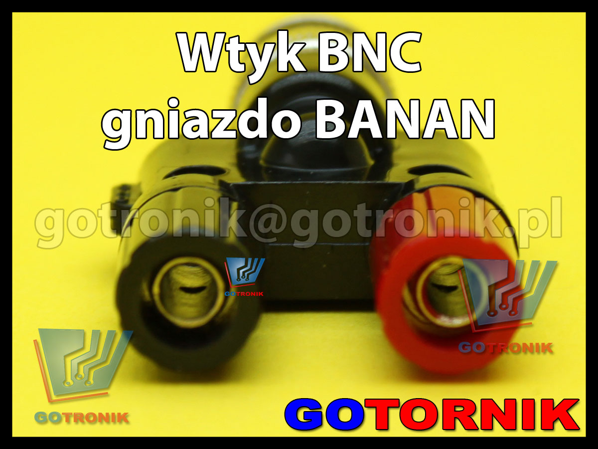 Wtyk BNC na 2x gniazdo banan
