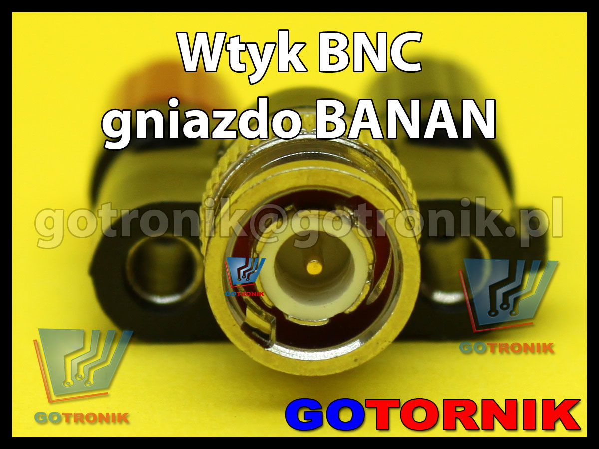Wtyk BNC na 2x gniazdo banan