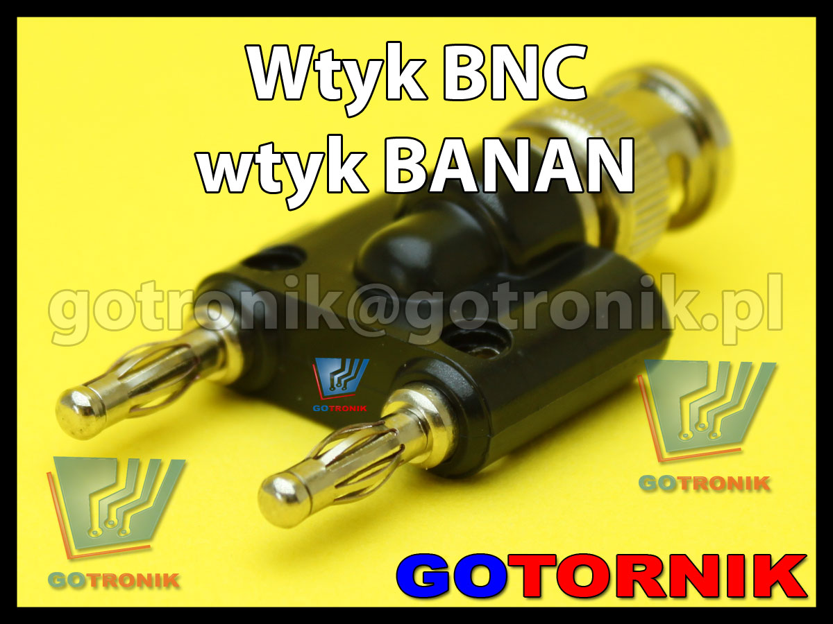 Wtyk BNC na 2x wtyk banan