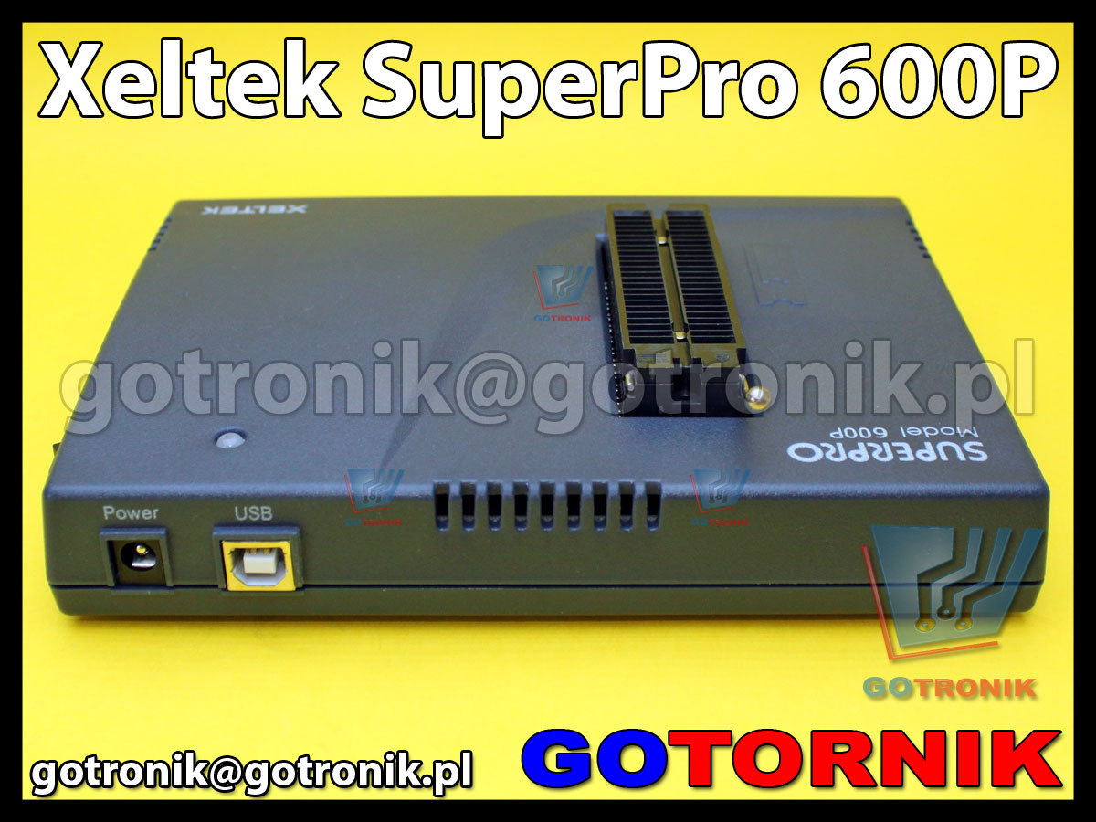 Xeltek SuperPro 600P uniwersalny programator do pamięci Eprom, Flash, mikrokontrolerów, procesorów, 24xx, SPI, bios, smd, sterowników