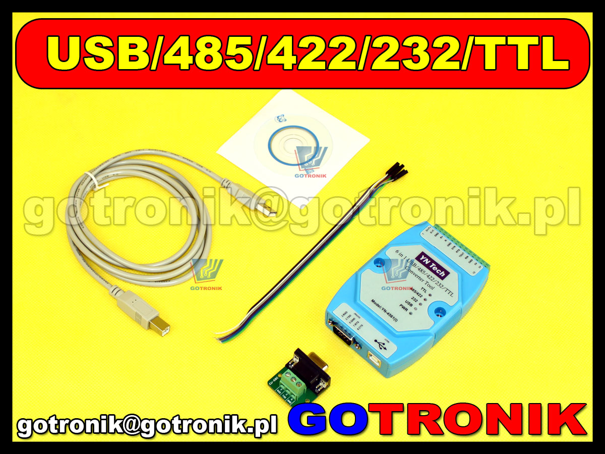YN-4561 konwerter interfejsów 6w1 USB/485/422/232/TTL yn4561