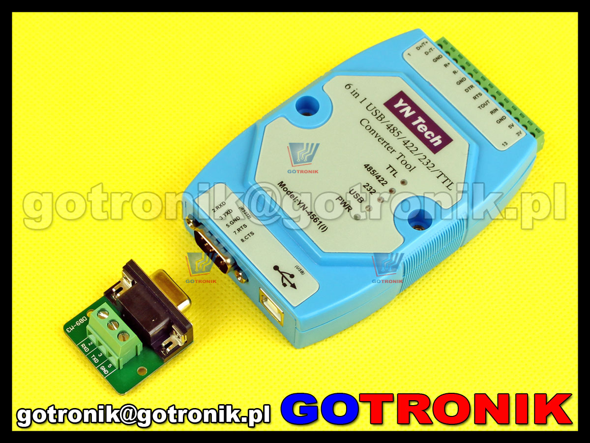 YN-4561 konwerter interfejsów 6w1 USB/485/422/232/TTL yn4561