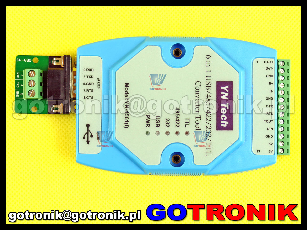 YN-4561 konwerter interfejsów 6w1 USB/485/422/232/TTL yn4561
