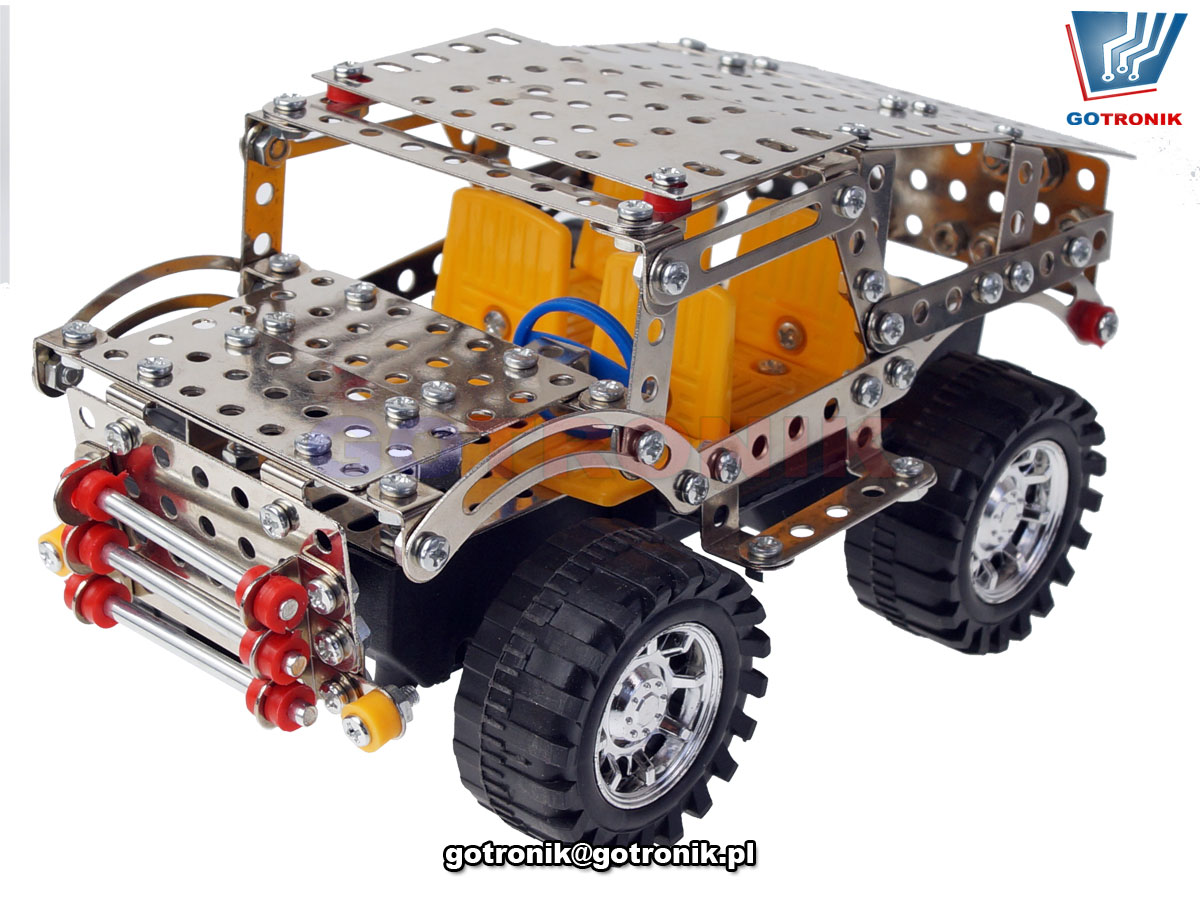Metalowe klocki konstrukcyjne - jeep
