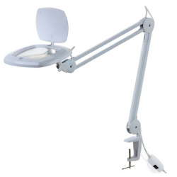 Lampa x80 LED z lupą 174mm 3D biała do blatu ZD-142A