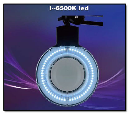 lampa UV ultrafiolet z lupą 5d, lampa 9001LED-5D-BLACK-UV, lampa ze szkłem powiększającym, lupa z podświetleniem, lupa z oświetleniem, lampa z powiększeniem, Lampa x60 diod LED z lupą o powiększeniu 5D x2,25