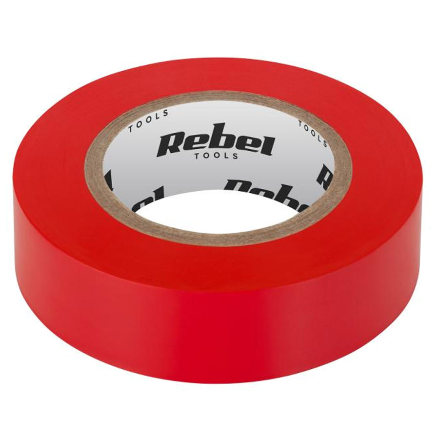 Taśma izolacyjna klejąca REBEL 0,13 mm x 19 mm x 20 yd czerwona