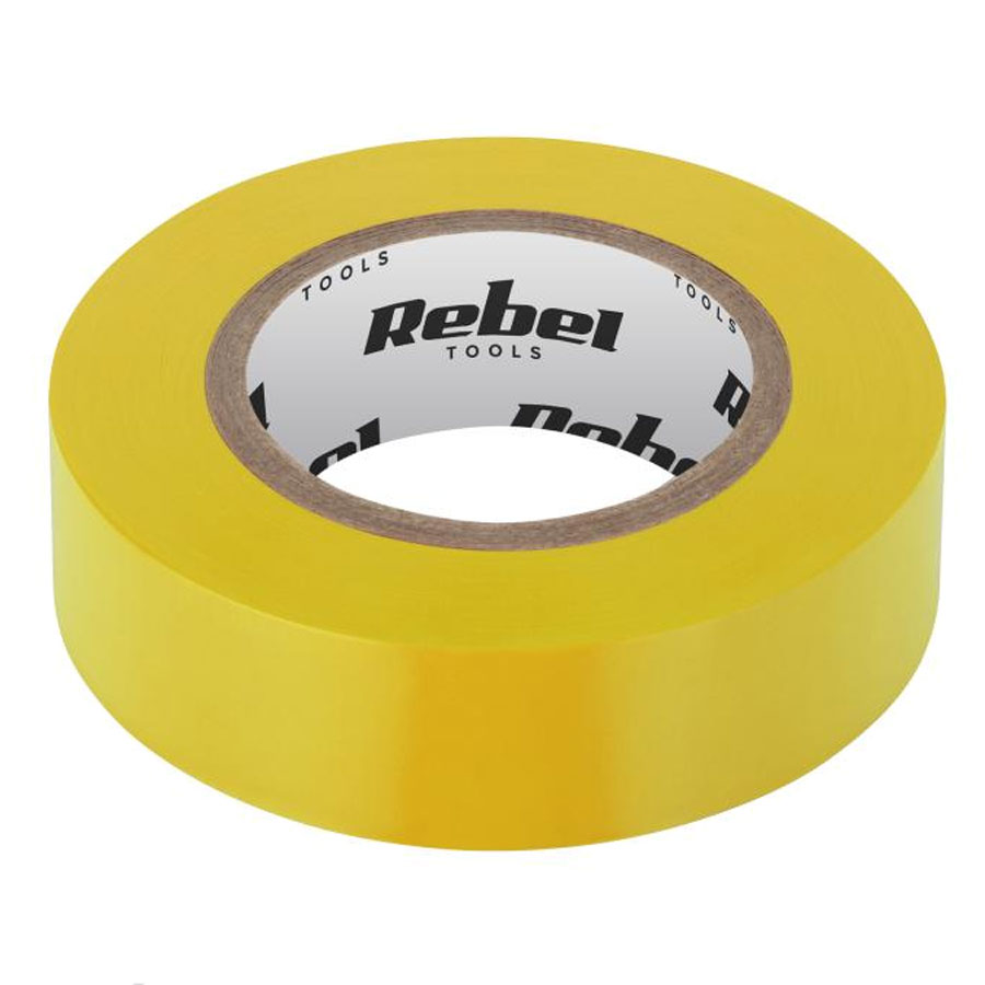 Taśma izolacyjna klejąca REBEL 0,13 mm x 19 mm x 20 yd żółta