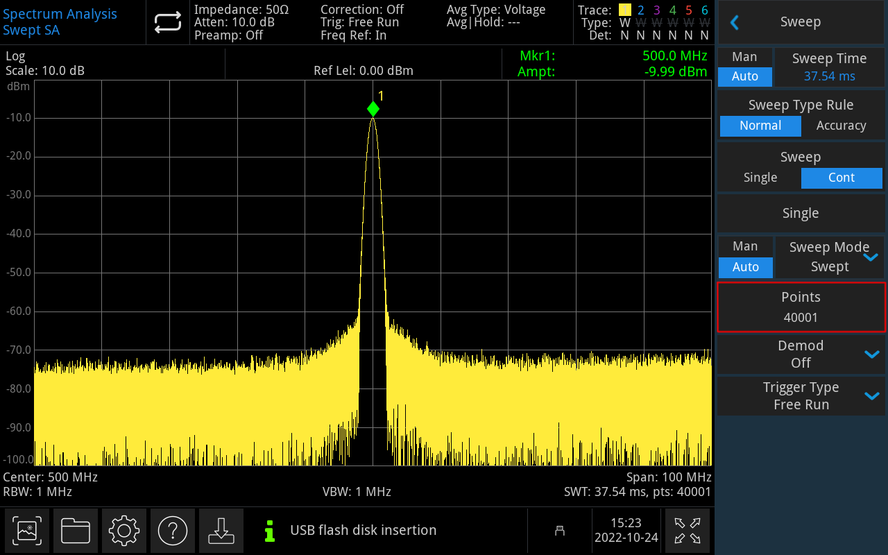 UTS3036B analizator widma 3,6GHz