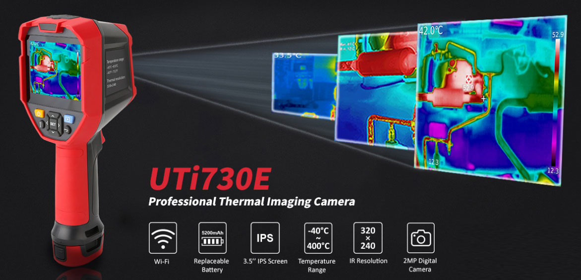 UTi730E, kamera termowizyjna, termowizja, kamera na podczerwień, Kamera termowizyjna o dużej wytrzymałości