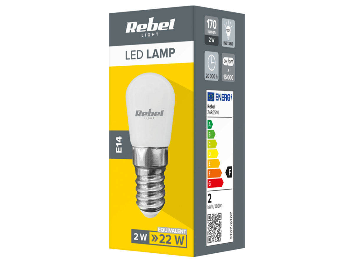 Lampa LED do lodówki Rebel 2W, E14 4000K, 230V ZAR0540 