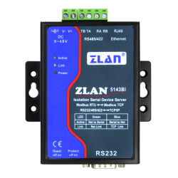 Konwerter RS232 RS485 RS422 na Ethernet TCP Modbus RTU ZLAN5143BI