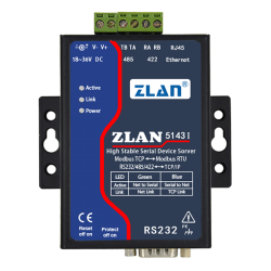 Konwerter RS232 RS485 RS422 na Ethernet z izolacją ZLAN5103I Modbus TCP IP