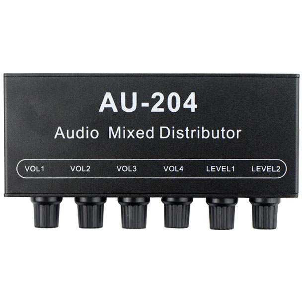mikser audio stereo 2 wejścia 4 wyjścia BTE-299