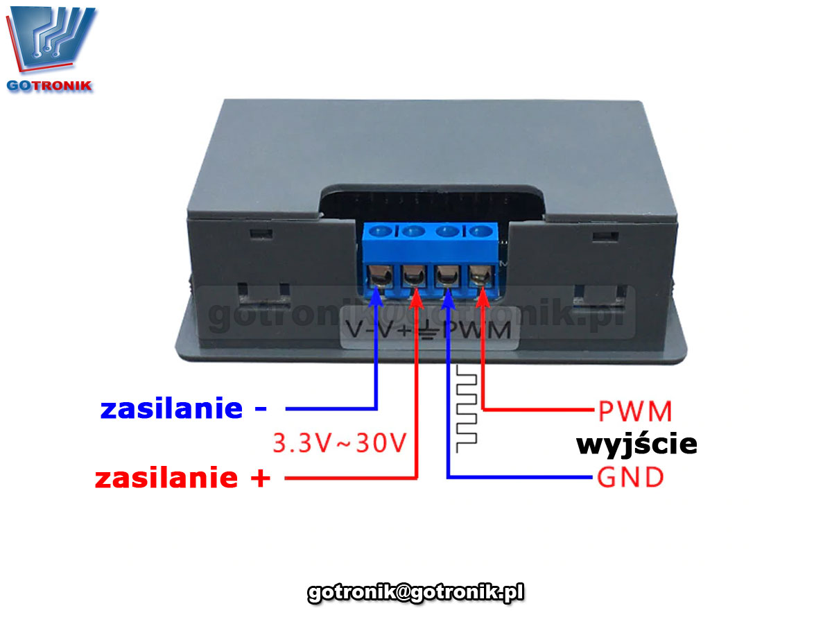 Sterownik PWM 3,3V-30V 1Hz-150kHz dwukanałowy z LCD dwukanałowy generator sterownik XY-PWM UART BTE-673