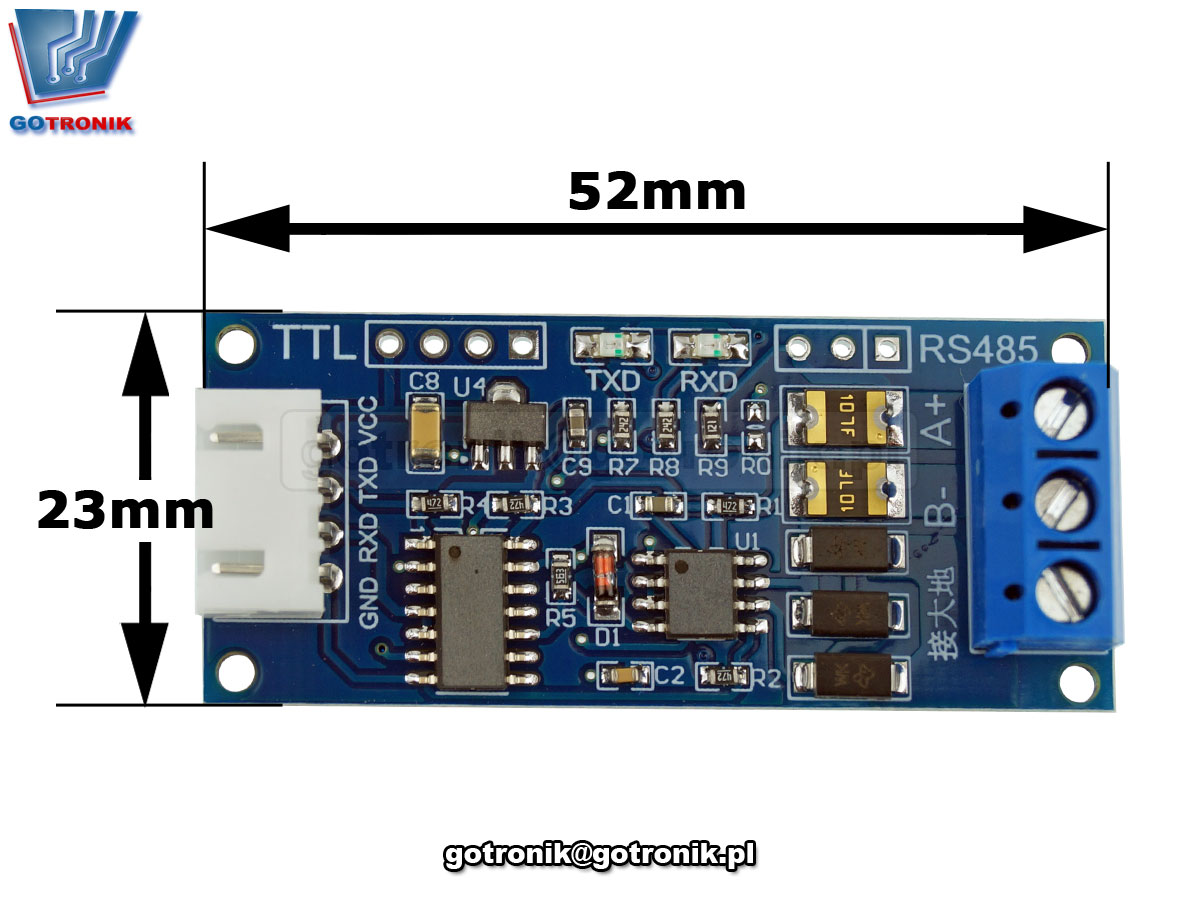 Moduł interfejsu RS485 - TTL adapter konwerter transmiter BTE-706