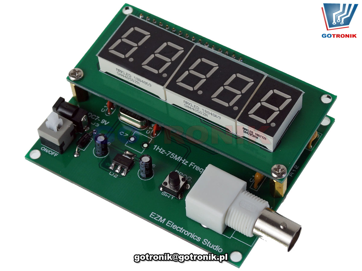 BTE-738 Miernik częstotliwości 1Hz do 75MHz zestaw do samodzielnego montażu kit/diy ezm electronics studio frequency counter