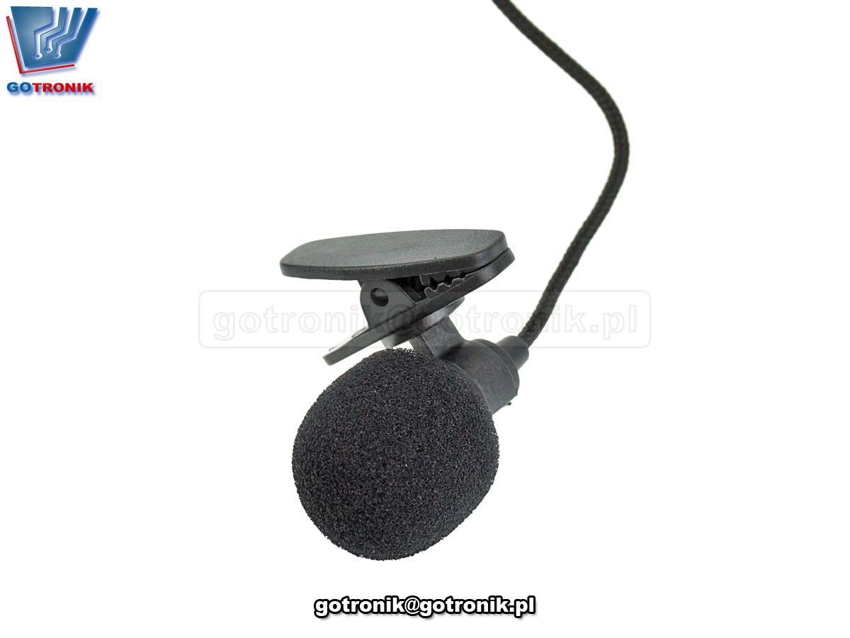 mikrofon z klipsem miniaturowy mini wtyk jack 3,5mm mono