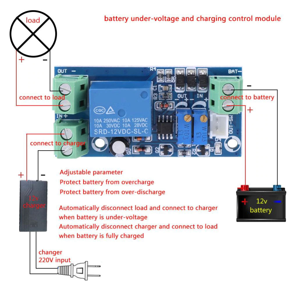 Kontroler regulator ładowania akumulatorów 12V BTE-816 YX-X802